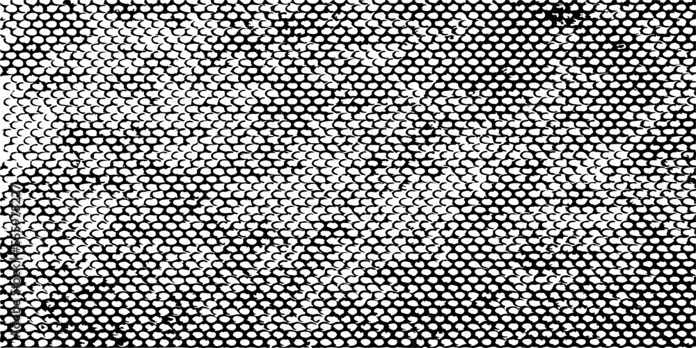 Rough, irregular texture composed of monochrome geometric elements. Overlay distressed grunge background. Abstract vector illustration. Isolated on white background. EPS10