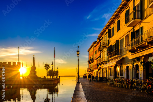 old town and port of Lazise in italy © fottoo