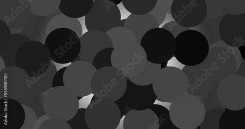 Render with many flat black and gray circles