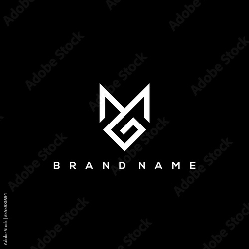 MG Initial Geometry Logo vector