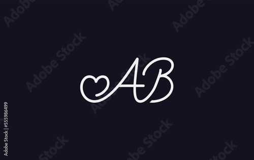 Heart Logo icon symbol design with Letter. Love font circle sign. love logo vector and heart font design symbol