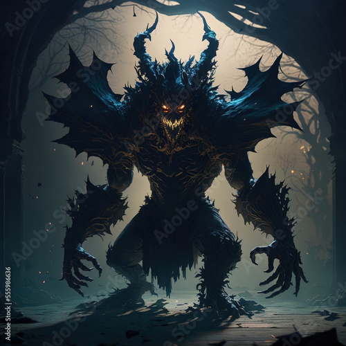 monster in the dark forest