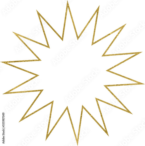 Gold Glitter Decorative Star Shape