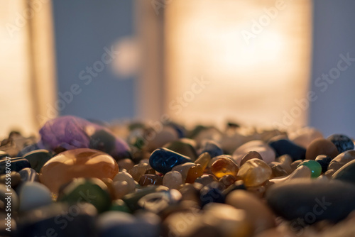 Fotografie Natural shining pebble stones