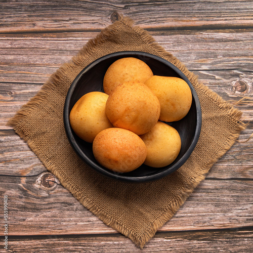 Baked almojabanas for breakfast - Typical Colombian food photo