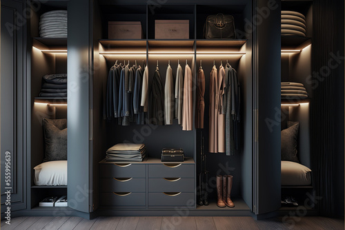 Modern wardrobe concept  photo