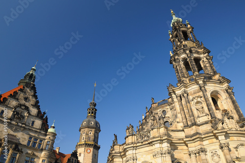 Dresden Castle, Katholische Hofkirche and Hausmann Tower, Dresden, Saxony, Germany