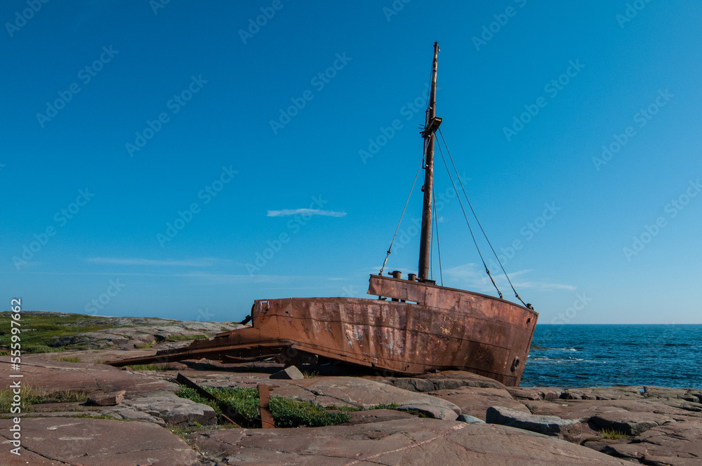 Shipwreck if the Brion vessel in Kegaska
