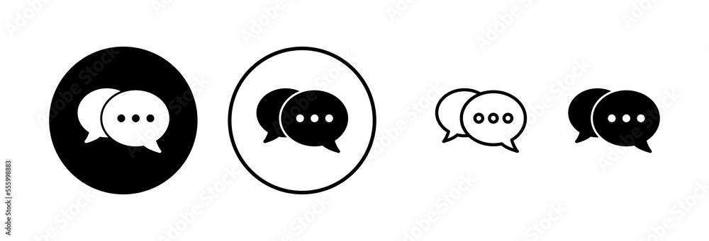 Chat icon vector illustration. speech bubble sign and symbol. comment icon. message Chat icon vector illustration. speech bubble sign and symbol. comment icon. message