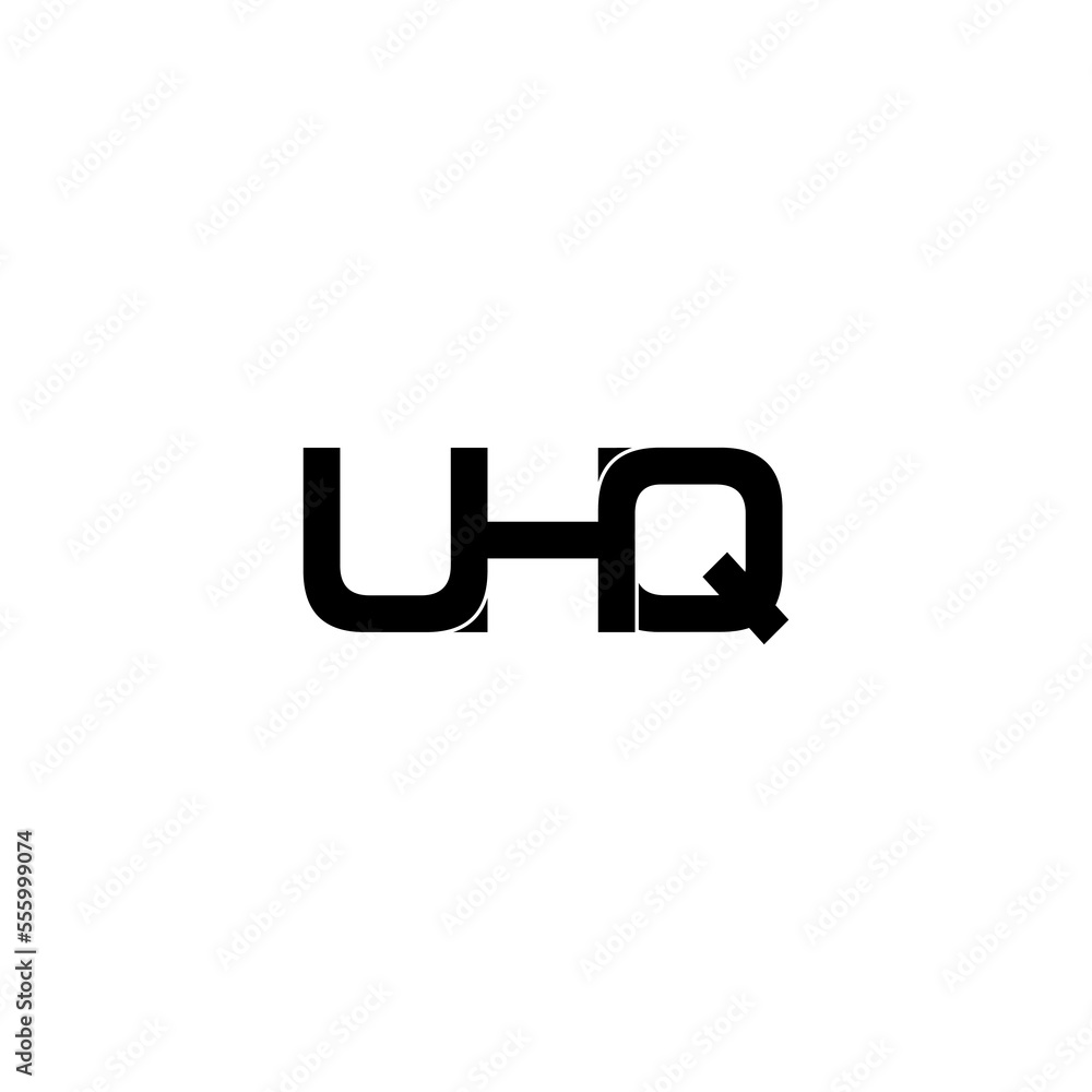 uhq letter initial monogram logo design uhq letter initial monogram logo design
