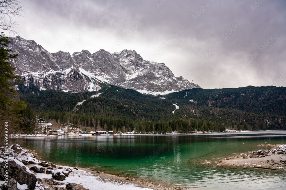 Berg, Winter, Berge, Alpen, Schnee, Berglandschaft, Zugpitze, Eibsee