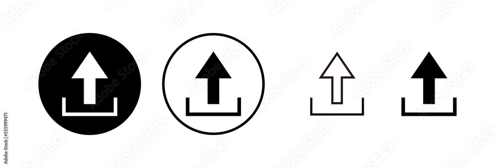 Upload icon vector illustration. load data sign and symbol Upload icon vector illustration. load data sign and symbol