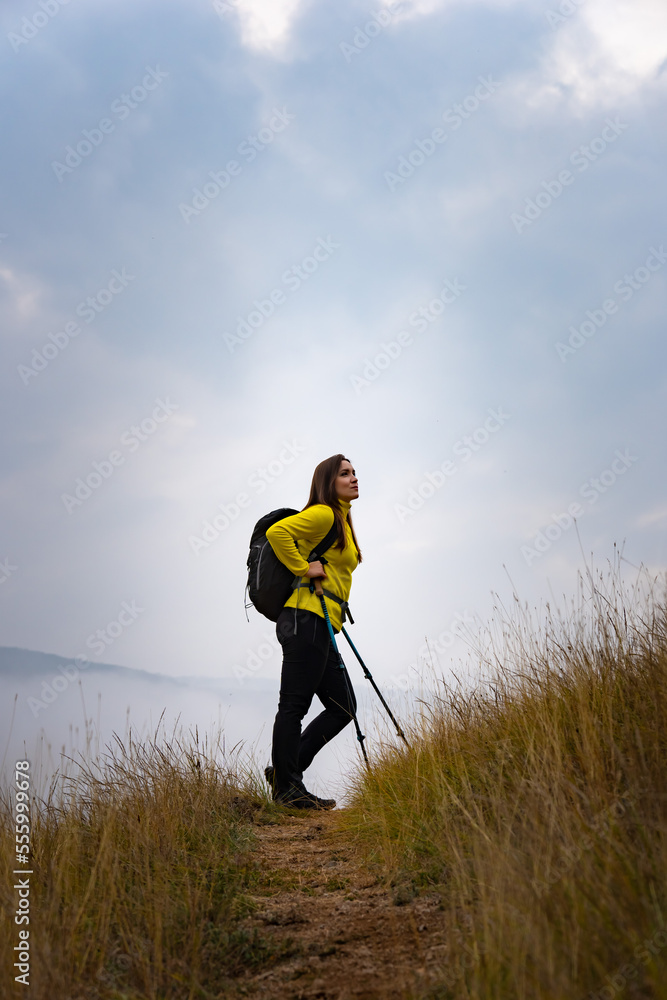 Woman on the mountain 