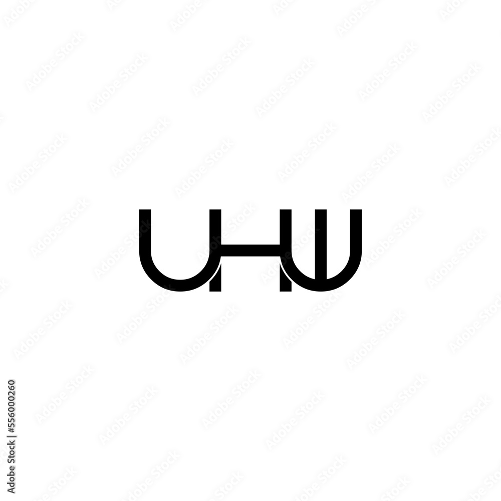 uhw letter initial monogram logo design uhw letter initial monogram logo design