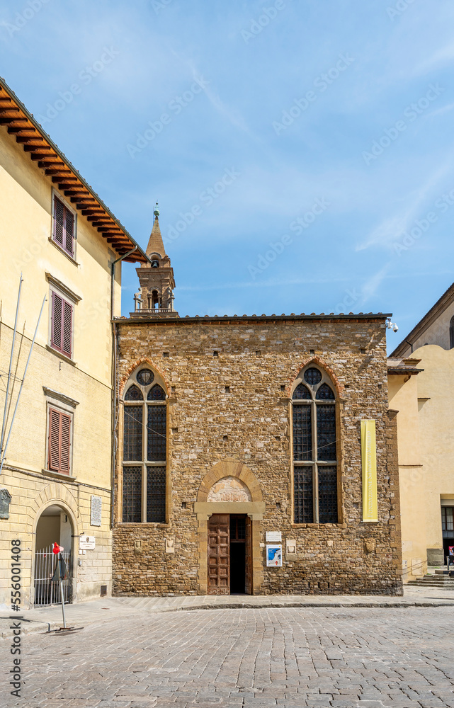 Exterior view of Santo Spirito cenacle, beside the homonym church, in Oltrarno quarter, Florence city center, Tuscany, Italy