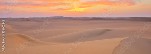 Sand Dunes at Dawn, Matruh Governorate, Libyan Desert, Sahara Desert, Egypt, Africa photo