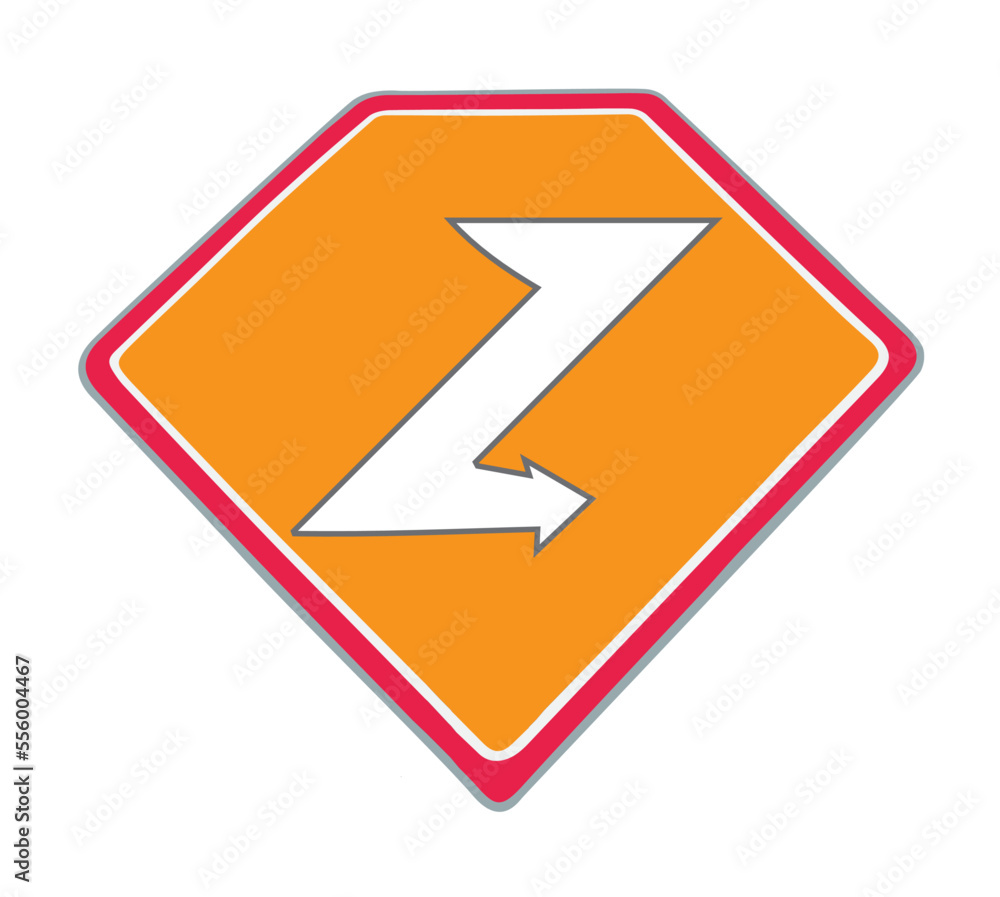 Template or orange sign with letter Z symbol. Flat vector illustration of lightning sign Template or orange sign with letter Z symbol. Flat vector illustration of lightning sign
