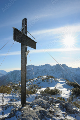 Cross at Summit, Steinplatte, Waidring, Tyrol, Austria photo