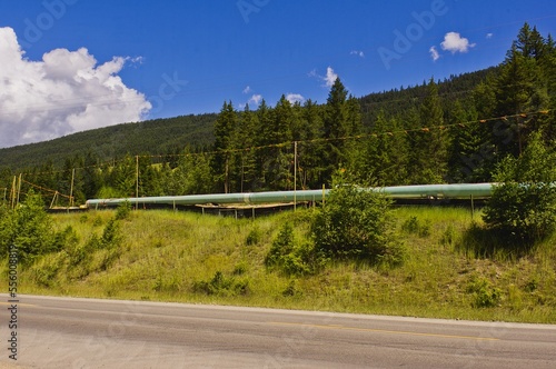 Gas pipeline being installed