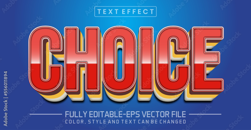 Editable Choice text style effect - text style Concept Editable Choice text style effect - text style Concept