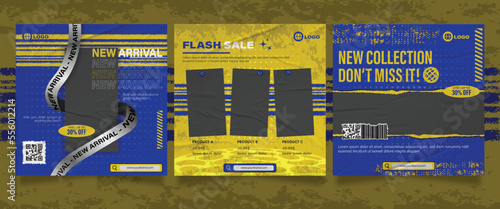 Modern streetwear social media post template design