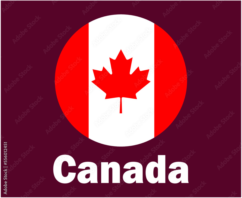 Canada Flag With Names Symbol Design North America football Final Vector North American Countries Football Teams Illustration Canada Flag With Names Symbol Design North America football Final Vector North American Countries Football Teams Illustration