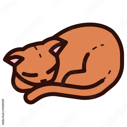 sleeping cat illustration