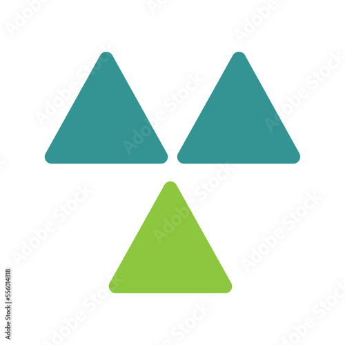 Triangles Flat Icon