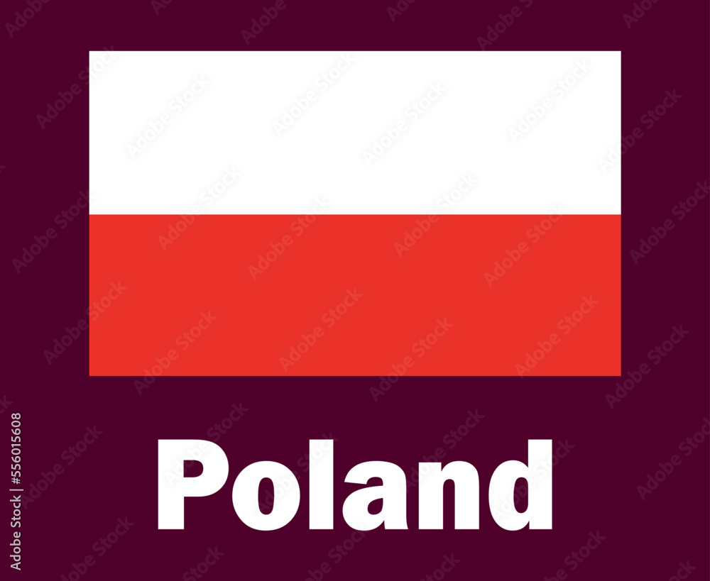 Poland Flag Emblem With Names Symbol Design Europe football Final Vector European Countries Football Teams Illustration Poland Flag Emblem With Names Symbol Design Europe football Final Vector European Countries Football Teams Illustration
