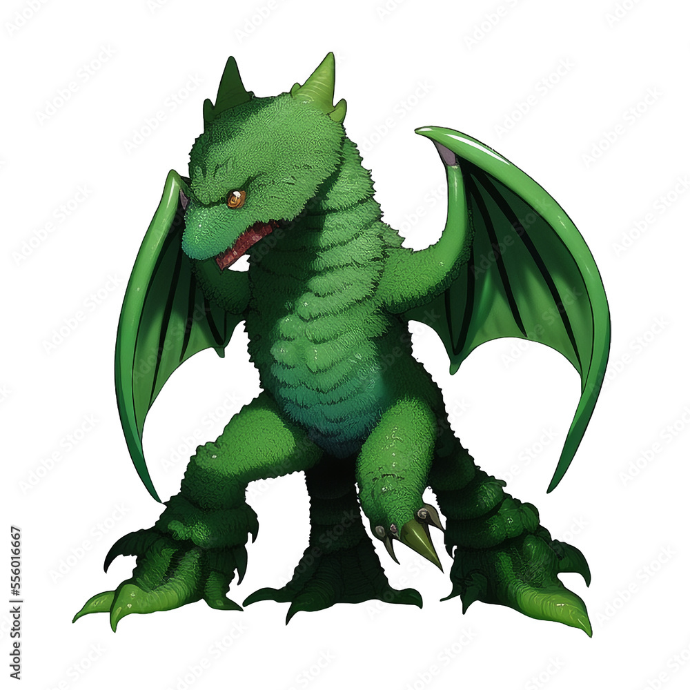 Fototapeta premium アニメ調のモンスター立ち絵イラスト(AI generated image)