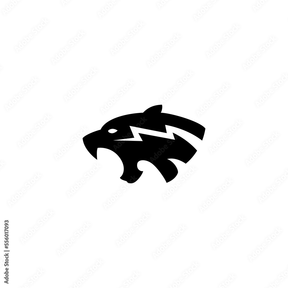 black tiger vector illustration for icons, symbols and logos. panther flat logo black tiger vector illustration for icons, symbols and logos. panther flat logo