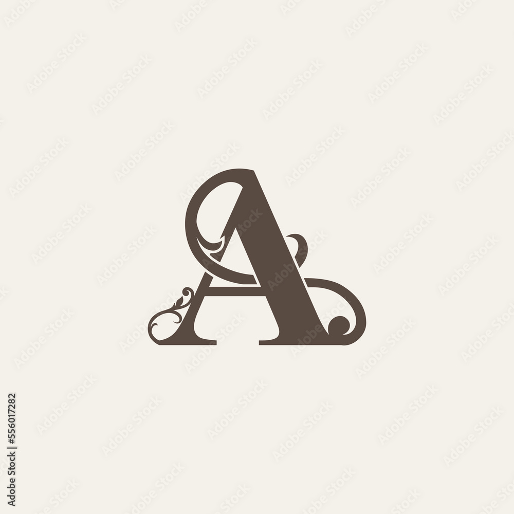 vector illustration of letter A for icon, symbol or logo. luxury logo initials A vector illustration of letter A for icon, symbol or logo. luxury logo initials A