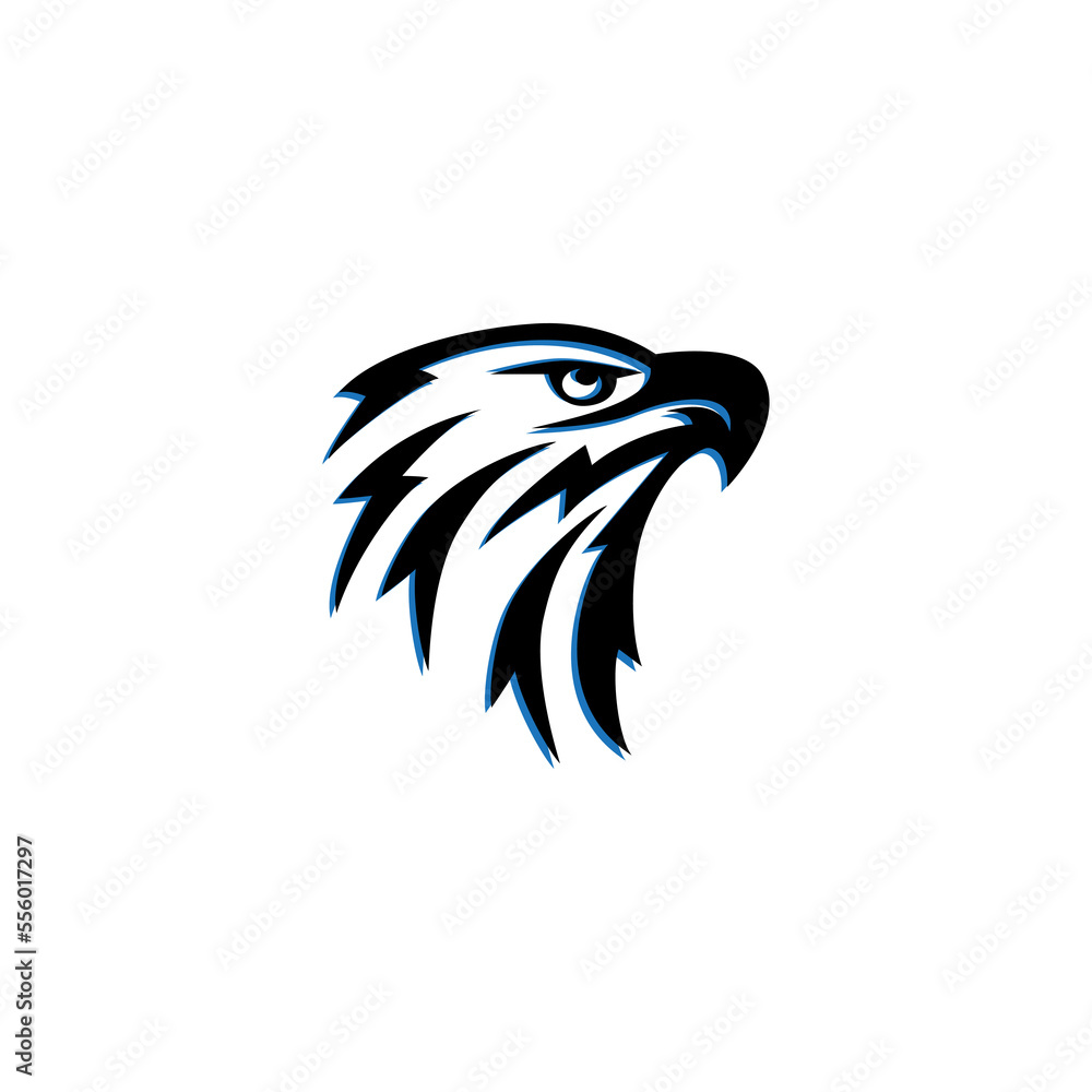 Obraz premium eagle head vector illustration for icon, symbol or logo. eagle head line logo 