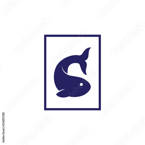 Fish vector illustration for icon, symbol or logo. fish flat logo