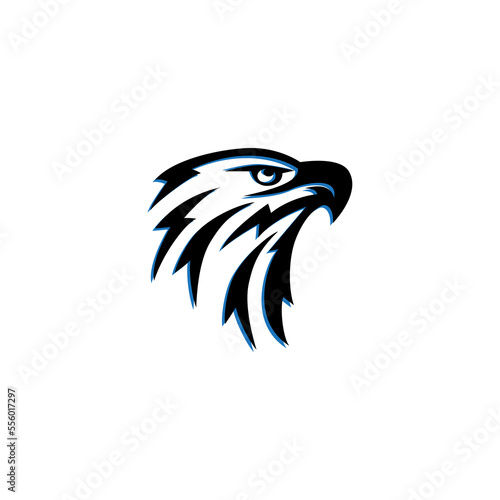 eagle head vector illustration for icon, symbol or logo. eagle head line logo 