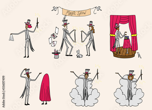 Magician themed illustrations