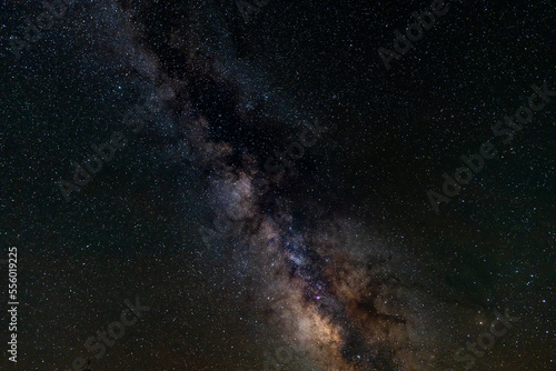 Milky Way astrophotography colorful stars and galactic center nebula 