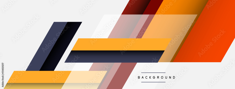 Obraz premium Vector background. Abstract overlapping color lines design with shadow effects. Illustration for wallpaper banner background or landing page