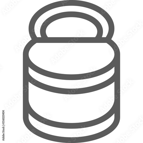 Tin Can vector outline style Editable strokes. Pixel perfect.