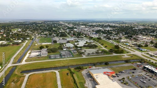 Aerial video Clewiston Middle School FL USA photo