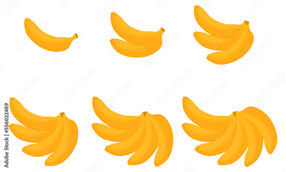 a collection of banana illustrations on a white background a collection of banana illustrations on a white background