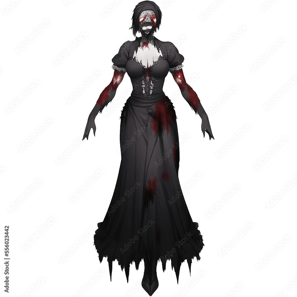 Fototapeta premium アニメ調のモンスター立ち絵イラスト(AI generated image)