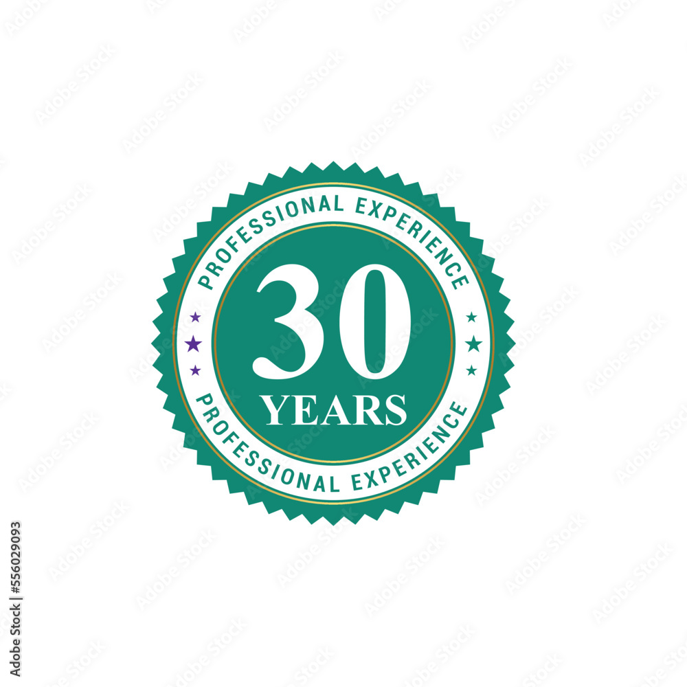 green 30 years of experience stamp green 30 years of experience stamp