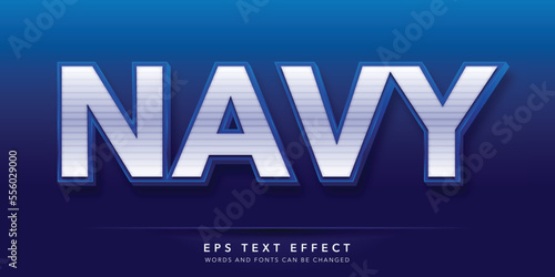 navy editable text effect