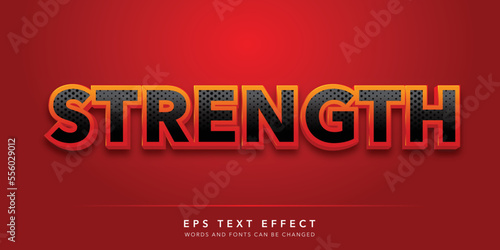 strength editable text effect