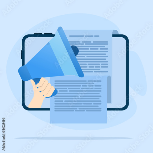 Tabloid with headlines. Reporting, journalism design element. Mass media, press releases. Publishing newspapers, daily news, propaganda ideas. Vector isolated metaphor concept illustration