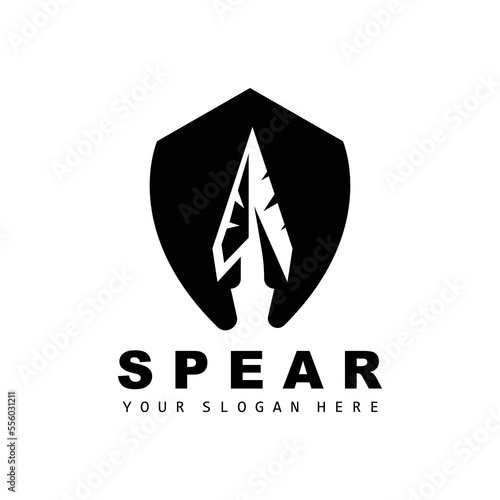 Spear Logo, Hunting Gear Design, Arrow War Weapon, Product Brand Vector