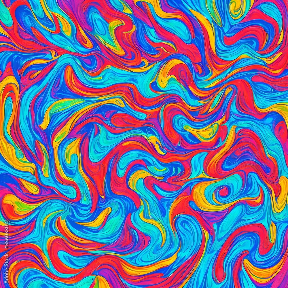 bright, colored background of chaotic lines, shapes, fantasy, 3d, ai