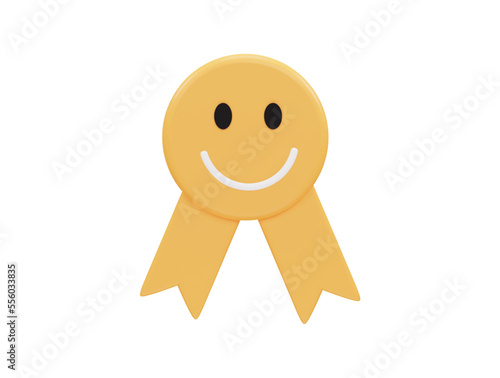 Colorfull award batch with 3d vector icon cartoon minimal style