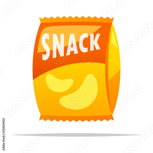 Bag of snack vector isolated illustration